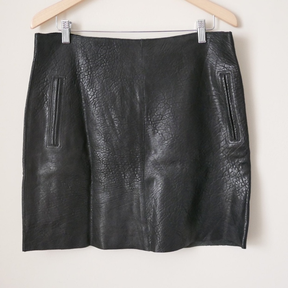 Carven Textured-leather mini Skirt